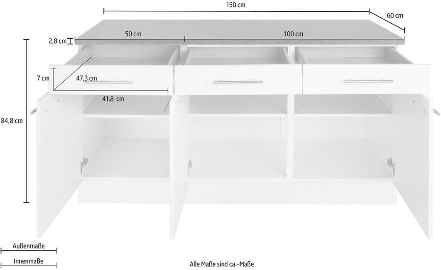 OPTIFIT Onderkast Tula breedte 150 cm