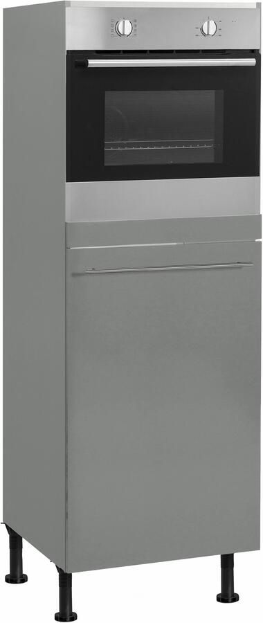 OPTIFIT Oven- koelkastombouw Bern 60 cm breed 176 cm hoog in hoogte verstelbare stelpootjes met metalen greep - Foto 3