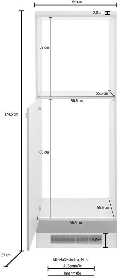 OPTIFIT Oven- koelkastombouw Faro met metalen greep breedte 60 cm - Foto 4