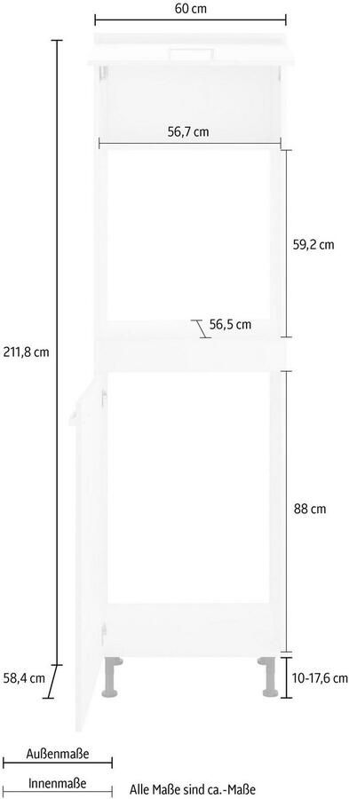 OPTIFIT Oven- koelkastombouw Parma Breedte 60 cm