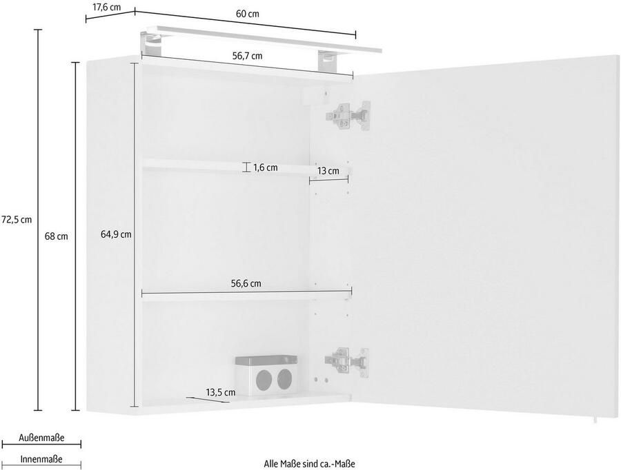 OPTIFIT Spiegelkast Mino Breedte 60 cm - Foto 3