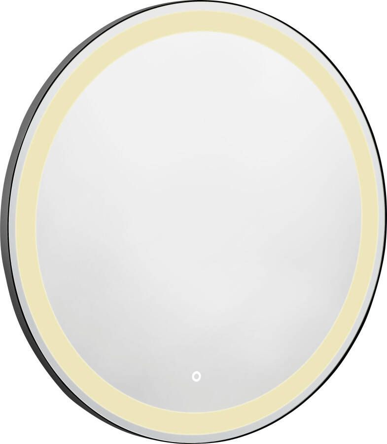 OTTO Badspiegel LED Spiegel Cervo Ronde spiegel met zwarte lijst (complete set 1 stuk) - Foto 8