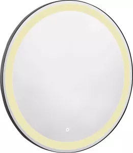 OTTO Badspiegel LED Spiegel Cervo Ronde spiegel met zwarte lijst (complete set 1 stuk)