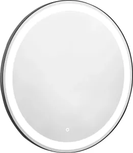 OTTO Badspiegel LED Spiegel Cervo Ronde spiegel met zwarte lijst (complete set 1 stuk)