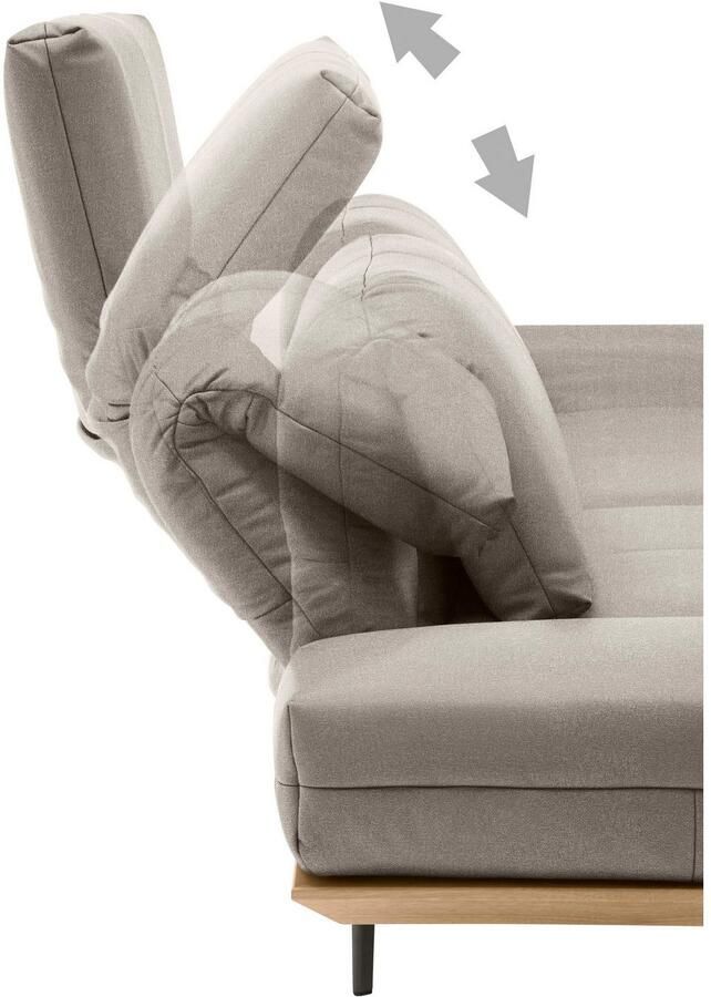 OTTO Creation BY ROLF BENZ 3-zitsbank CR.420 design bank loungesofa in 2 kwaliteiten houten frame in eiken natuur of noten breedte 232 cm