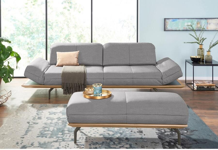 OTTO Creation BY ROLF BENZ 3-zitsbank CR.420 design bank loungesofa in 2 kwaliteiten houten frame in eiken natuur of noten breedte 232 cm - Foto 2