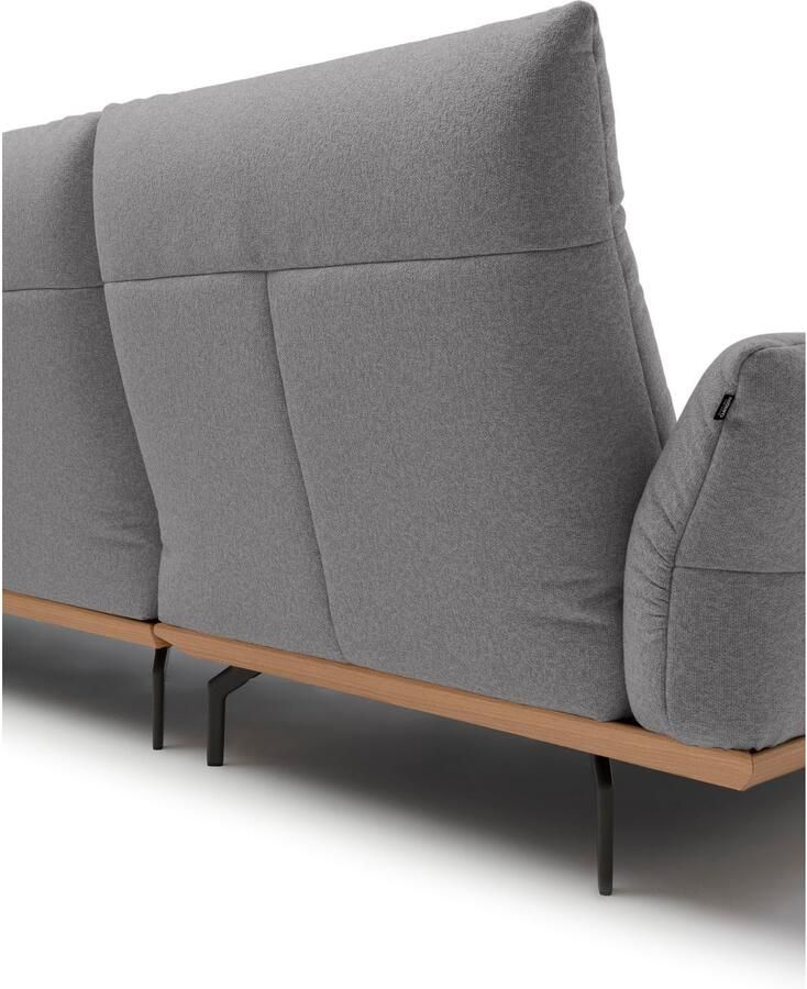 OTTO Creation BY ROLF BENZ Hoekbank Hs.460 Sokkel in eiken gegoten aluminium poten in umbra grijs breedte 298 cm