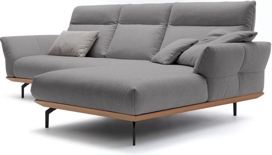 OTTO Creation BY ROLF BENZ Hoekbank Hs.460 Sokkel in eiken gegoten aluminium poten in umbra grijs breedte 298 cm - Foto 5