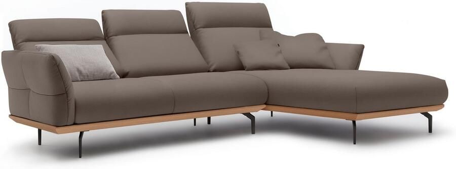 OTTO Creation BY ROLF BENZ Hoekbank Hs.460 Sokkel in eiken gegoten aluminium poten in umbra grijs breedte 298 cm - Foto 9