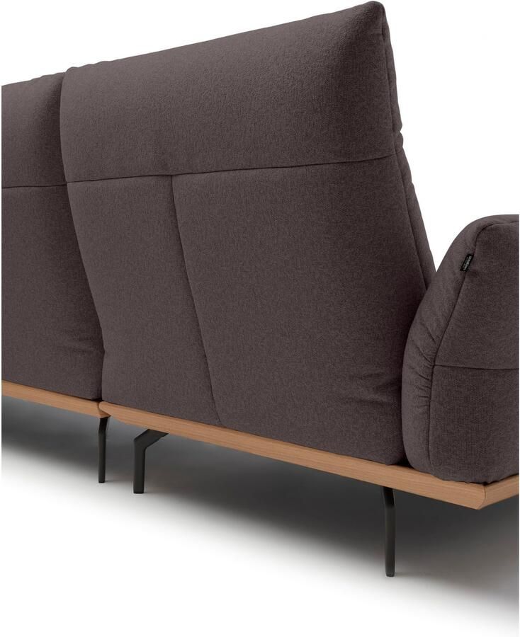 OTTO Creation BY ROLF BENZ Hoekbank Hs.460 Sokkel in eiken gegoten aluminium poten in umbra grijs breedte 298 cm