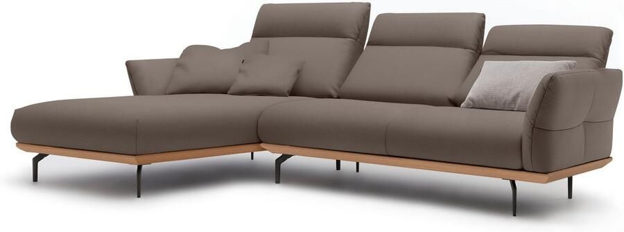 OTTO Creation BY ROLF BENZ Hoekbank Hs.460 Sokkel in eiken gegoten aluminium poten in umbra grijs breedte 298 cm - Foto 9