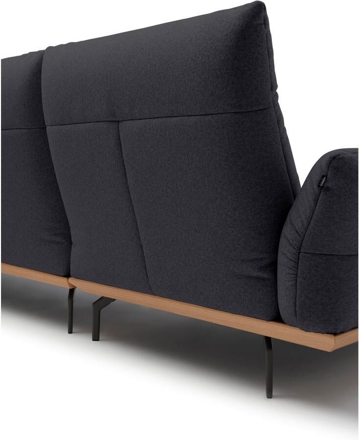 OTTO Creation BY ROLF BENZ Hoekbank Hs.460 Sokkel in eiken onderstel in umbra grijs breedte 318 cm