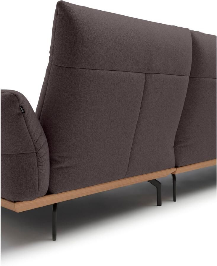 OTTO Creation BY ROLF BENZ Hoekbank Hs.460 Sokkel in eiken onderstel in umbra grijs breedte 338 cm