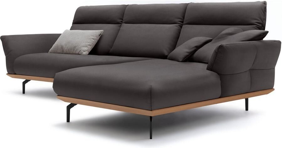 OTTO Creation BY ROLF BENZ Hoekbank Hs.460 Sokkel in eiken onderstel in umbra grijs breedte 318 cm - Foto 6