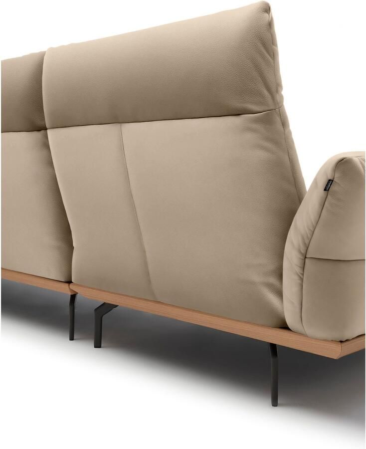 OTTO Creation BY ROLF BENZ Hoekbank Hs.460 Sokkel in eiken onderstel in umbra grijs breedte 318 cm