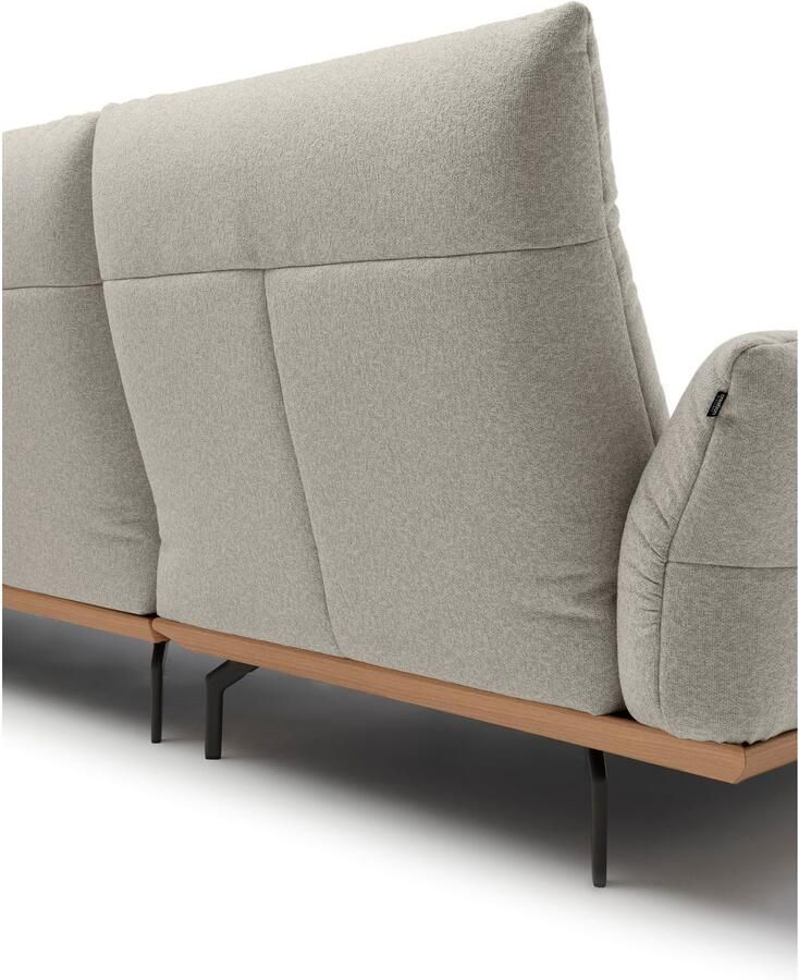 OTTO Creation BY ROLF BENZ Hoekbank Hs.460 Sokkel in eiken onderstel in umbra grijs breedte 338 cm