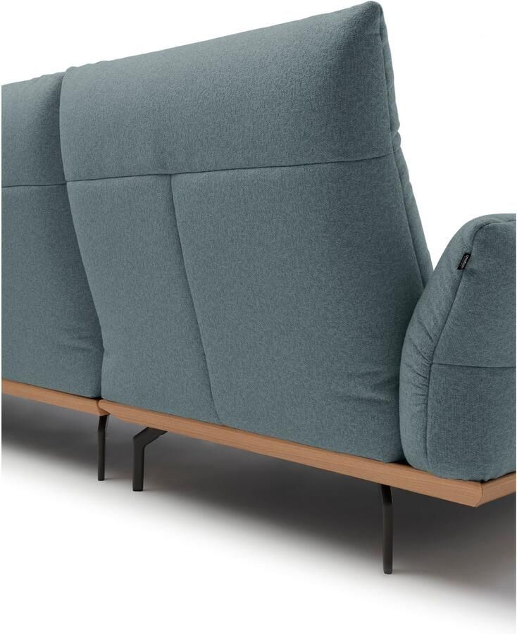 OTTO Creation BY ROLF BENZ Hoekbank Hs.460 Sokkel in eiken onderstel in umbra grijs breedte 318 cm