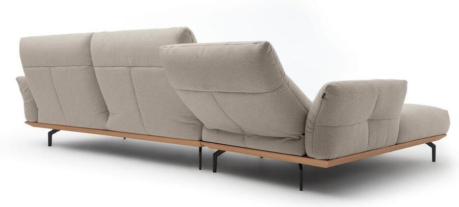 OTTO Creation BY ROLF BENZ Hoekbank Hs.460 Sokkel in eiken onderstel in umbra grijs breedte 338 cm - Foto 8