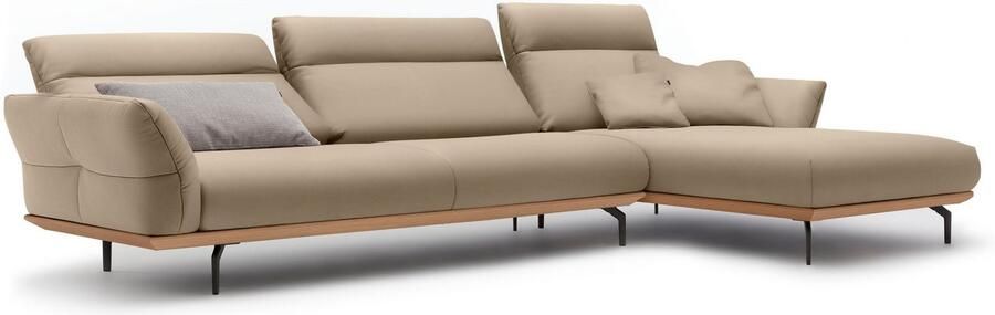 OTTO Creation BY ROLF BENZ Hoekbank Hs.460 Sokkel in eiken onderstel in umbra grijs breedte 338 cm - Foto 9