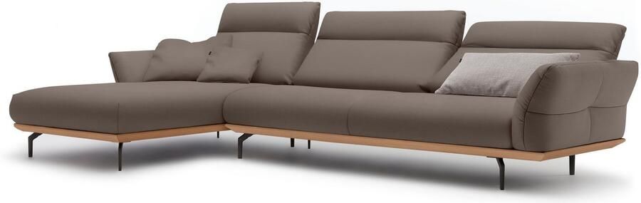 OTTO Creation BY ROLF BENZ Hoekbank Hs.460 Sokkel in eiken onderstel in umbra grijs breedte 338 cm - Foto 9