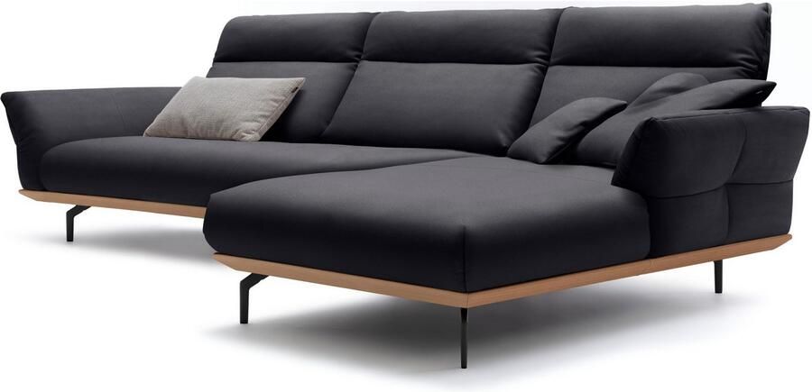 OTTO Creation BY ROLF BENZ Hoekbank Hs.460 Sokkel in eiken onderstel in umbra grijs breedte 338 cm - Foto 6