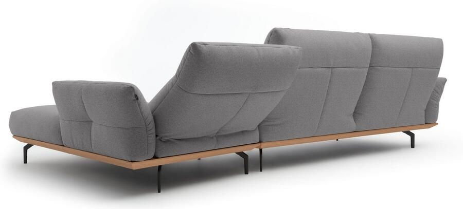 OTTO Creation BY ROLF BENZ Hoekbank Hs.460 Sokkel in eiken onderstel in umbra grijs breedte 338 cm - Foto 6