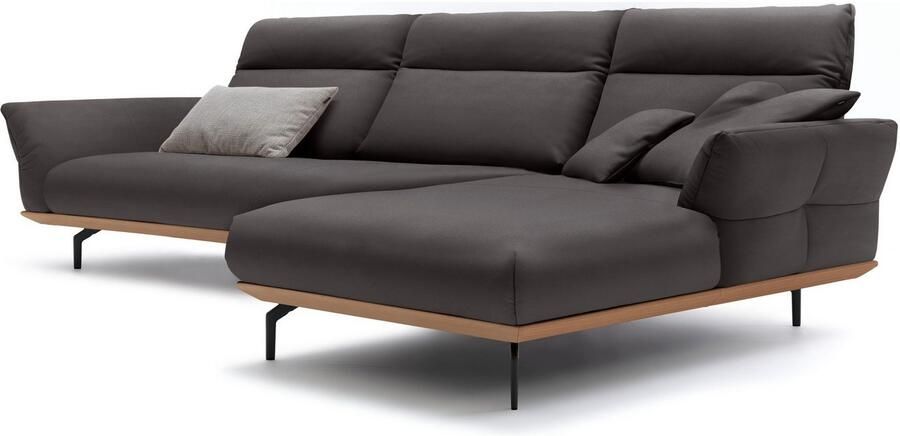 OTTO Creation BY ROLF BENZ Hoekbank Hs.460 Sokkel in eiken onderstel in umbra grijs breedte 338 cm - Foto 6