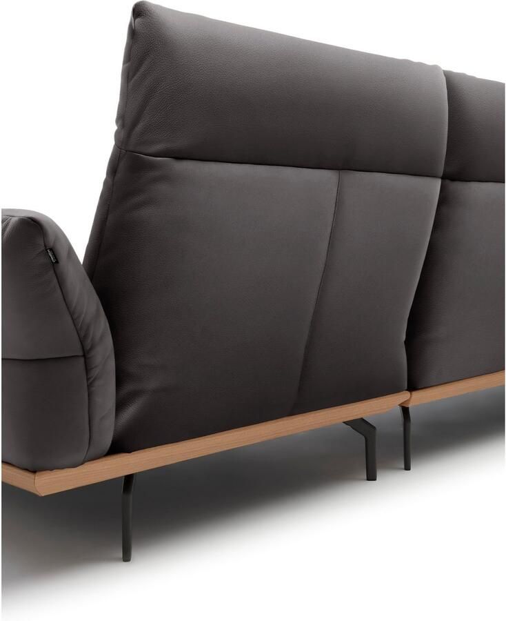 OTTO Creation BY ROLF BENZ Hoekbank Hs.460 Sokkel in eiken onderstel in umbra grijs breedte 338 cm