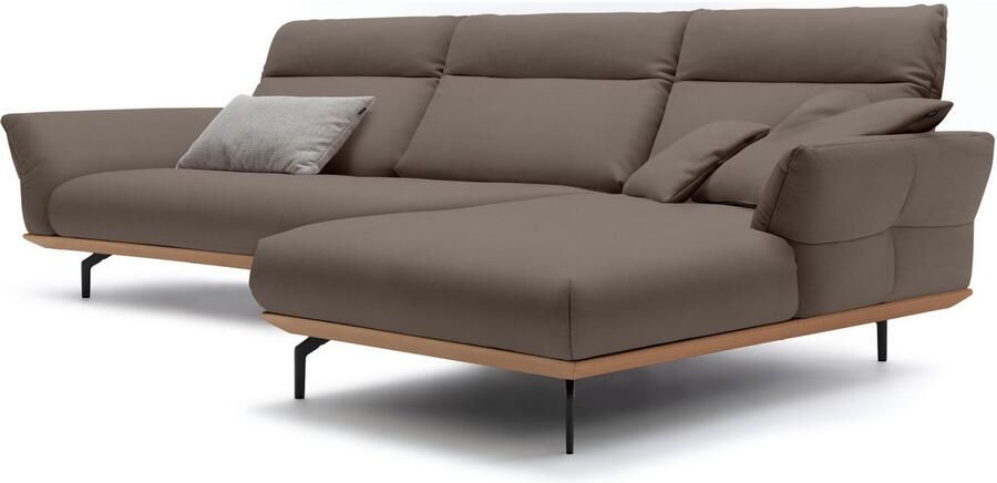 OTTO Creation BY ROLF BENZ Hoekbank Hs.460 Sokkel in eiken onderstel in umbra grijs breedte 338 cm - Foto 6