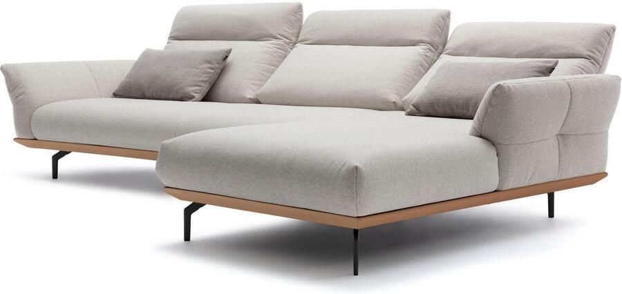 OTTO Creation BY ROLF BENZ Hoekbank Hs.460 Sokkel in eiken onderstel in umbra grijs breedte 338 cm - Foto 6