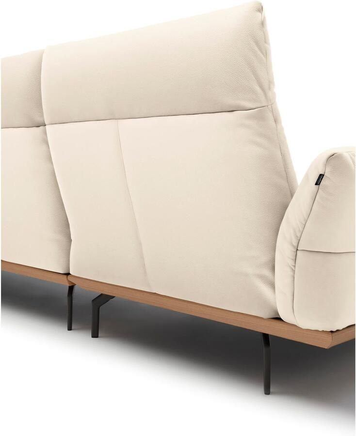 OTTO Creation BY ROLF BENZ Hoekbank Hs.460 Sokkel in eiken onderstel in umbra grijs breedte 338 cm