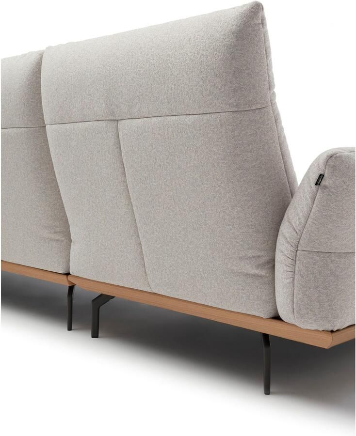 OTTO Creation BY ROLF BENZ Hoekbank Hs.460 Sokkel in eiken onderstel in umbra grijs breedte 318 cm