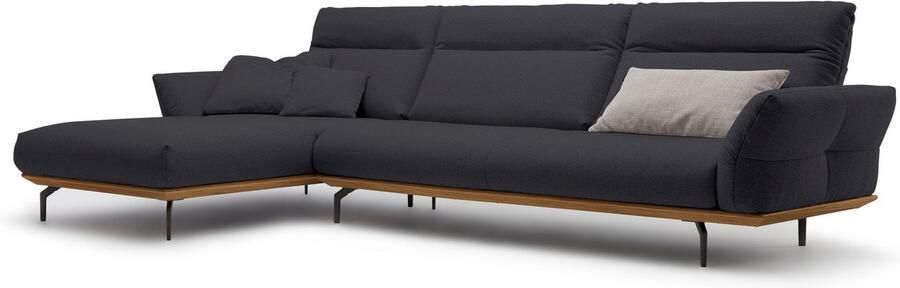 OTTO Creation BY ROLF BENZ Hoekbank Hs.460 Sokkel in walnotenhout onderstel in umbra grijs breedte 338 cm - Foto 10