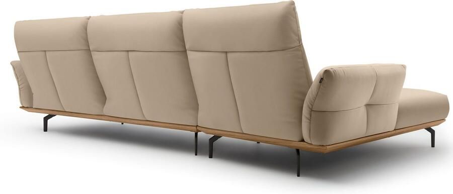 OTTO Creation BY ROLF BENZ Hoekbank Hs.460 Sokkel in walnotenhout onderstel in umbra grijs breedte 338 cm - Foto 7