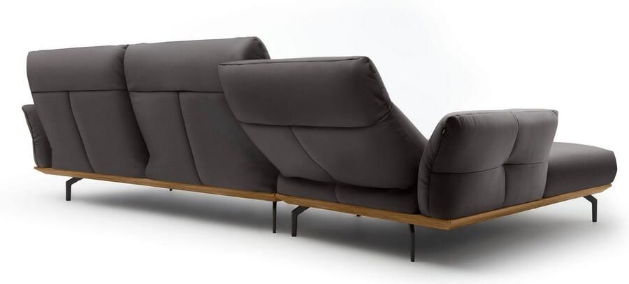 OTTO Creation BY ROLF BENZ Hoekbank Hs.460 Sokkel in walnotenhout onderstel in umbra grijs breedte 338 cm - Foto 8