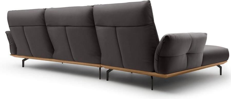 OTTO Creation BY ROLF BENZ Hoekbank Hs.460 Sokkel in walnotenhout onderstel in umbra grijs breedte 338 cm - Foto 9