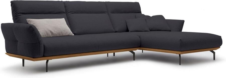 OTTO Creation BY ROLF BENZ Hoekbank Hs.460 Sokkel in walnotenhout onderstel in umbra grijs breedte 318 cm - Foto 10