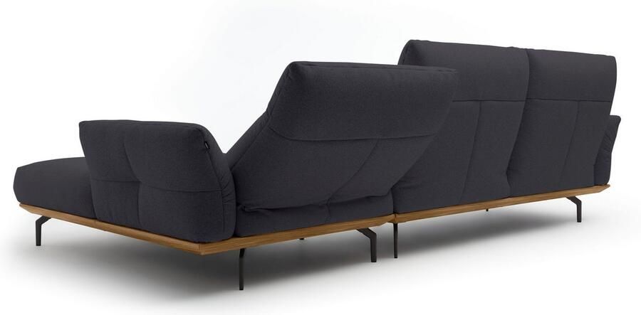 OTTO Creation BY ROLF BENZ Hoekbank Hs.460 Sokkel in walnotenhout onderstel in umbra grijs breedte 318 cm - Foto 8