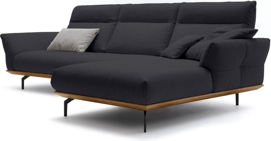 OTTO Creation BY ROLF BENZ Hoekbank Hs.460 Sokkel in walnotenhout onderstel in umbra grijs breedte 318 cm - Foto 6