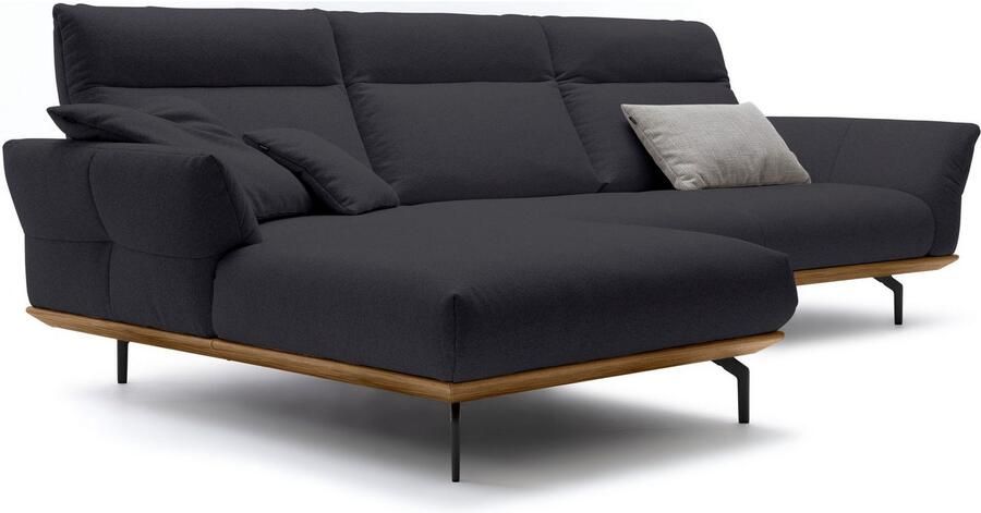 OTTO Creation BY ROLF BENZ Hoekbank Hs.460 Sokkel in walnotenhout onderstel in umbra grijs breedte 318 cm - Foto 6