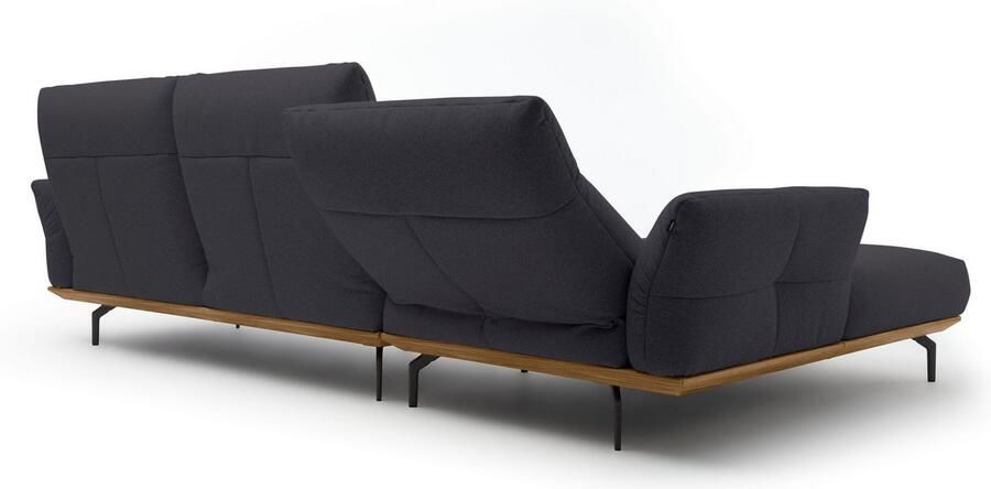 OTTO Creation BY ROLF BENZ Hoekbank Hs.460 Sokkel in walnotenhout onderstel in umbra grijs breedte 318 cm - Foto 8