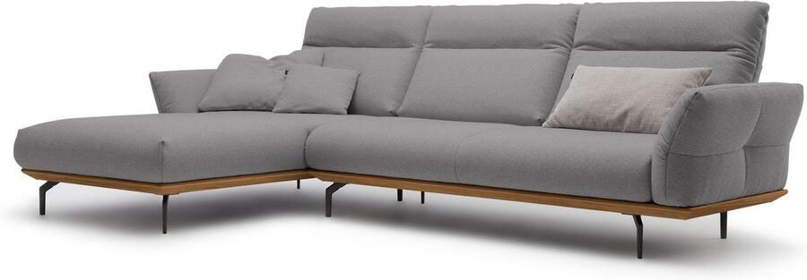 OTTO Creation BY ROLF BENZ Hoekbank Hs.460 Sokkel in walnotenhout onderstel in umbra grijs breedte 318 cm - Foto 8