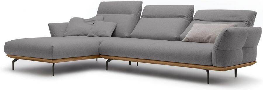 OTTO Creation BY ROLF BENZ Hoekbank Hs.460 Sokkel in walnotenhout onderstel in umbra grijs breedte 318 cm - Foto 9