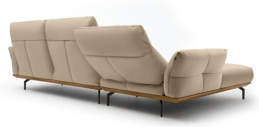 OTTO Creation BY ROLF BENZ Hoekbank Hs.460 Sokkel in walnotenhout onderstel in umbra grijs breedte 318 cm - Foto 8