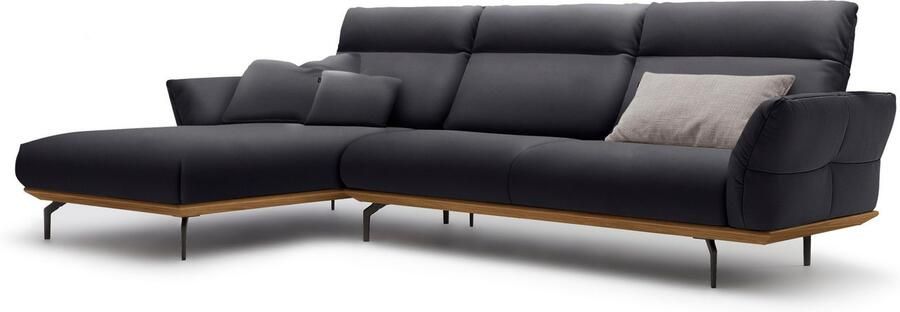 OTTO Creation BY ROLF BENZ Hoekbank Hs.460 Sokkel in walnotenhout onderstel in umbra grijs breedte 318 cm - Foto 10