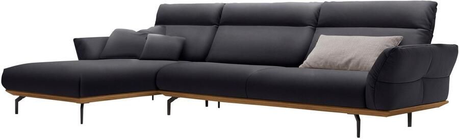 OTTO Creation BY ROLF BENZ Hoekbank Hs.460 Sokkel in walnotenhout onderstel in umbra grijs breedte 338 cm - Foto 10