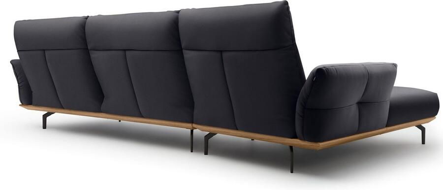 OTTO Creation BY ROLF BENZ Hoekbank Hs.460 Sokkel in walnotenhout onderstel in umbra grijs breedte 338 cm - Foto 8