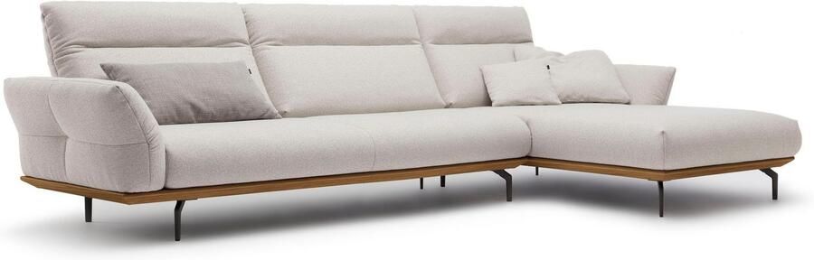 OTTO Creation BY ROLF BENZ Hoekbank Hs.460 Sokkel in walnotenhout onderstel in umbra grijs breedte 338 cm - Foto 9