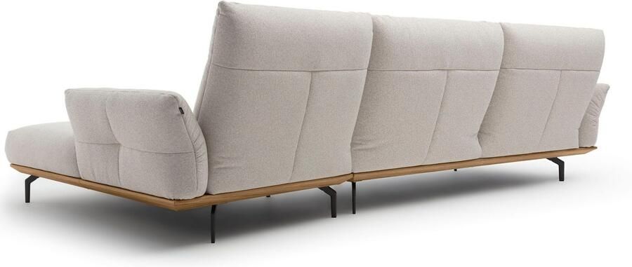 OTTO Creation BY ROLF BENZ Hoekbank Hs.460 Sokkel in walnotenhout onderstel in umbra grijs breedte 338 cm - Foto 8