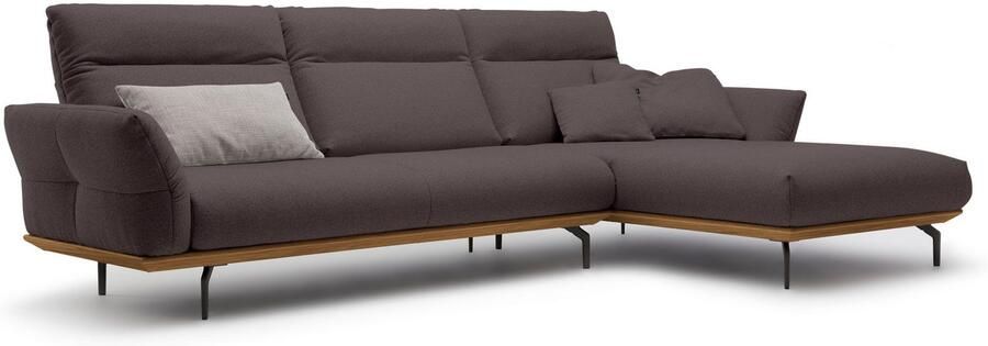 OTTO Creation BY ROLF BENZ Hoekbank Hs.460 Sokkel in walnotenhout onderstel in umbra grijs breedte 318 cm - Foto 10